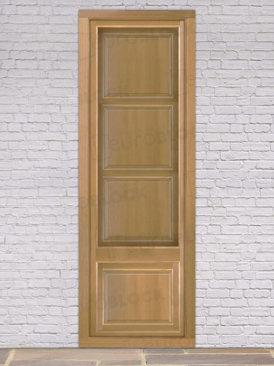 Balconera Europea de 200 cm de Madera Maciza de Iroko Huesca V1 Crudo (Cristal Transparente Incluido)