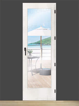 Balconera Europea de 200 cm de Madera Maciza de Iroko V1 Lacada (Cristal Transparente Incluido)