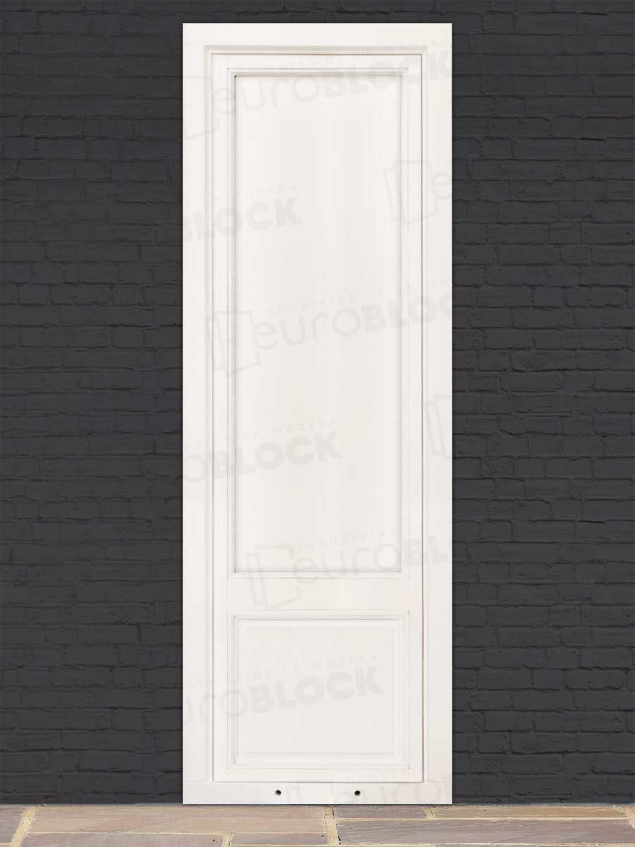 Balconera Europea Otras Medidas de Madera Maciza de Iroko Huelva V1 Lacada (Cristal Transparente Incluido)