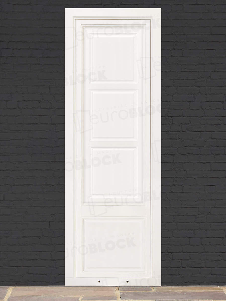Balconera Europea de 200 cm de Madera Natural Iroko Huesca V1 Lacada (Cristal Transparente Incluido)