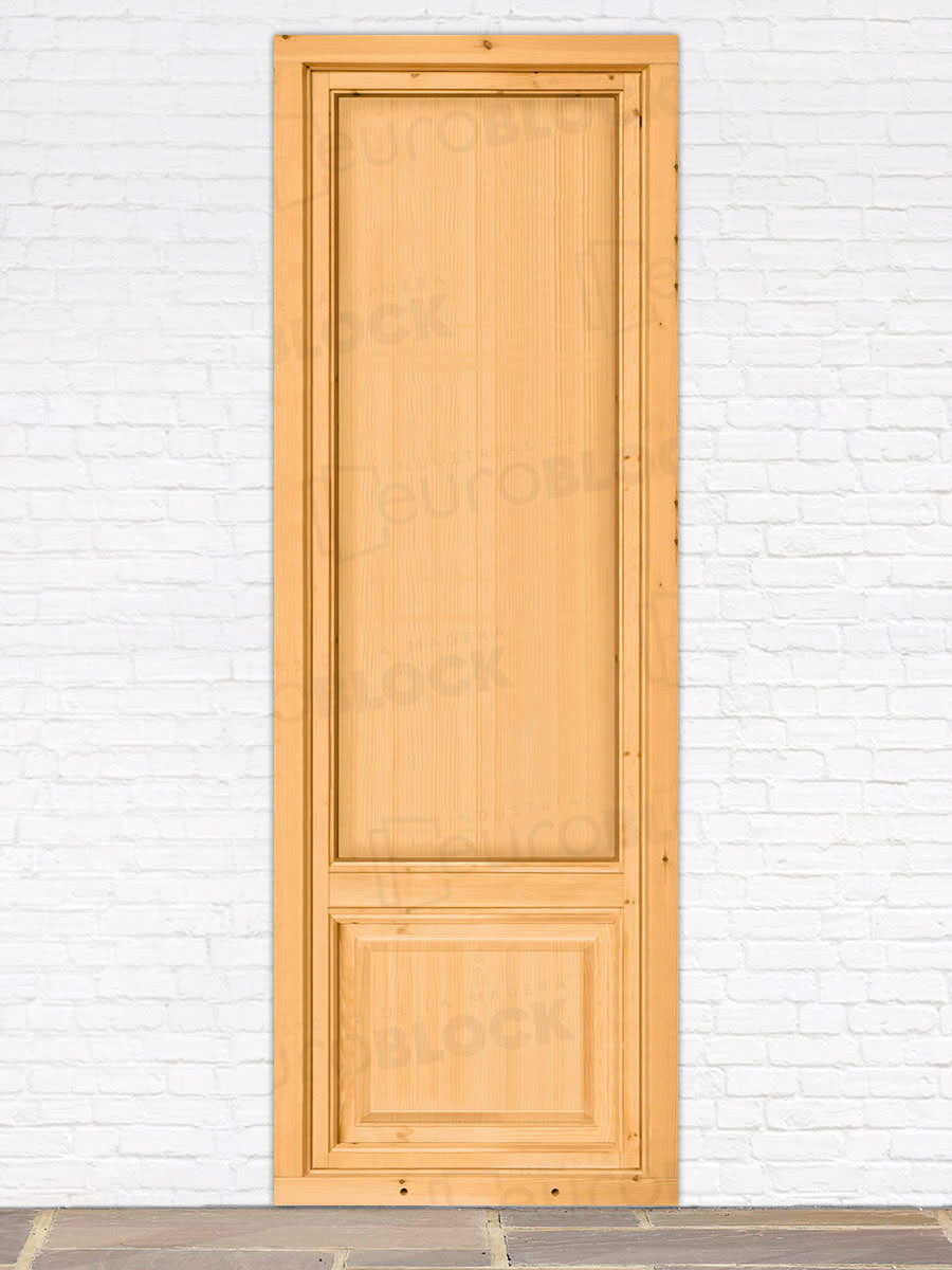 Balconera Europea Otras Medidas de Madera Maciza de Pino Huelva V1 Barniz (Cristal Transparente Incluido)