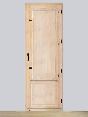 Balconera Europea Otras Medidas de Madera Maciza de Pino Huelva V1 Crudo (Cristal Transparente Incluido)