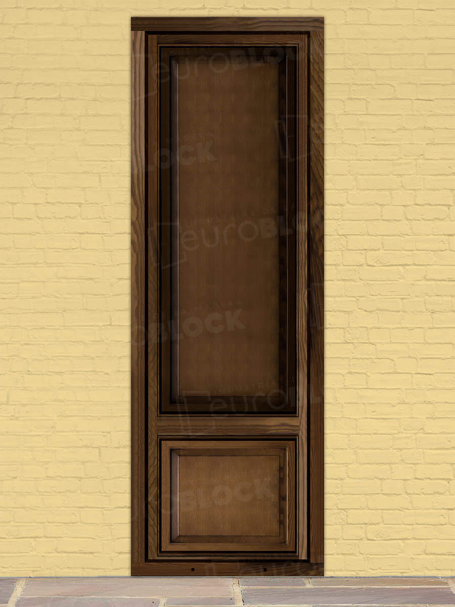 Balconera Europea Otras Medidas de Madera Maciza de Pino Huelva V1 Teñida (Cristal Transparente Incluido)