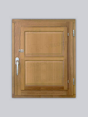 Ventana Europea de Madera Maciza de Iroko Huesca V1 2C Crudo (Cristal Transparente Incluido)