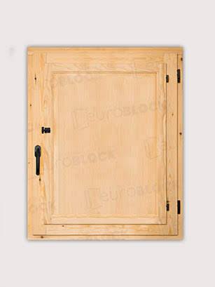 Ventana Europea de Madera Maciza de Pino Huelva V1 Barniz (Cristal Transparente Incluido)