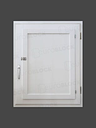 Ventana Europea de Madera Maciza de Pino Huelva V1 Lacada (Cristal Transparente Incluido)